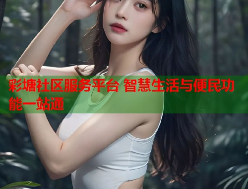 彩塘社区服务平台 智慧生活与便民功能一站通