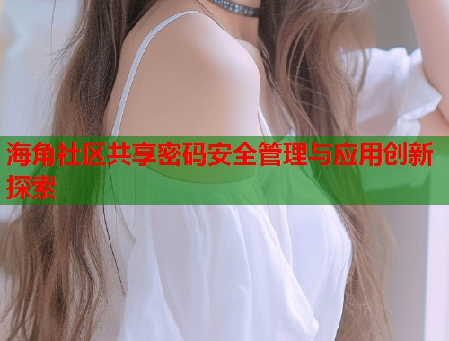 海角社区共享密码安全管理与应用创新探索
